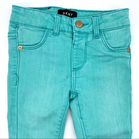 LIKE NEW DKNY Teal Jegging Jeans, 2T - Picture 3 of 10